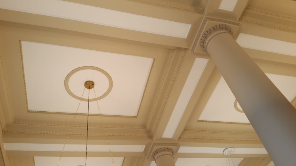 Egg and Dart Ceiling Restoration for former Nottinghamshire bank ...